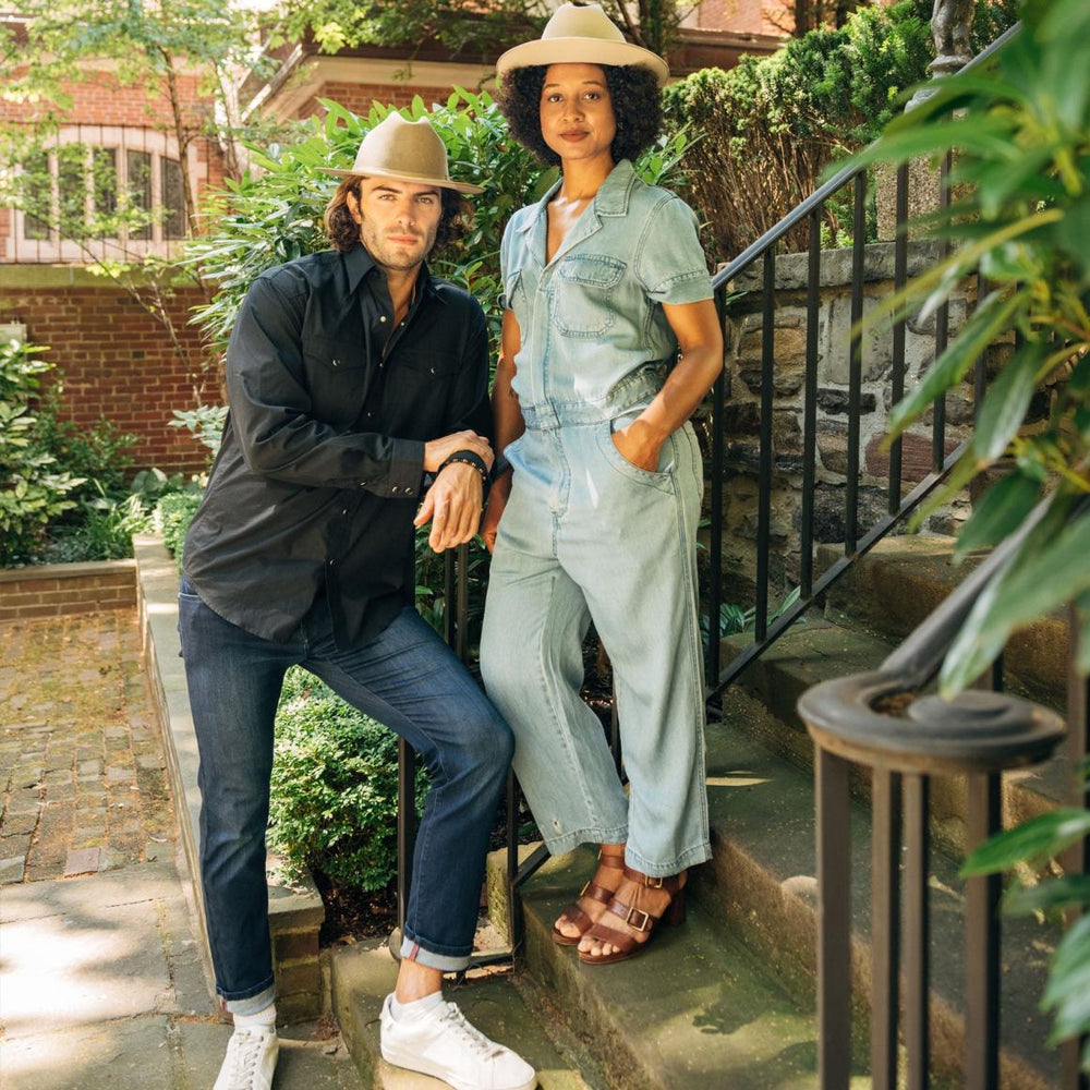 Classic Western Shirt In Black Black | Men Stetson Classic Cut