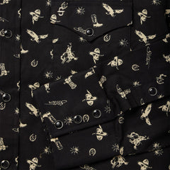 Conversation Print Western Shirt Black | Men Stetson Western Shirts