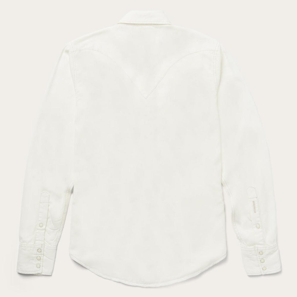 Cream Twill Shirt White | Men Stetson Modern Cut