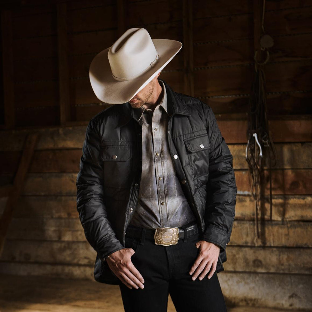 Crushable Black Parachute Jacket Black | Men Stetson Jackets