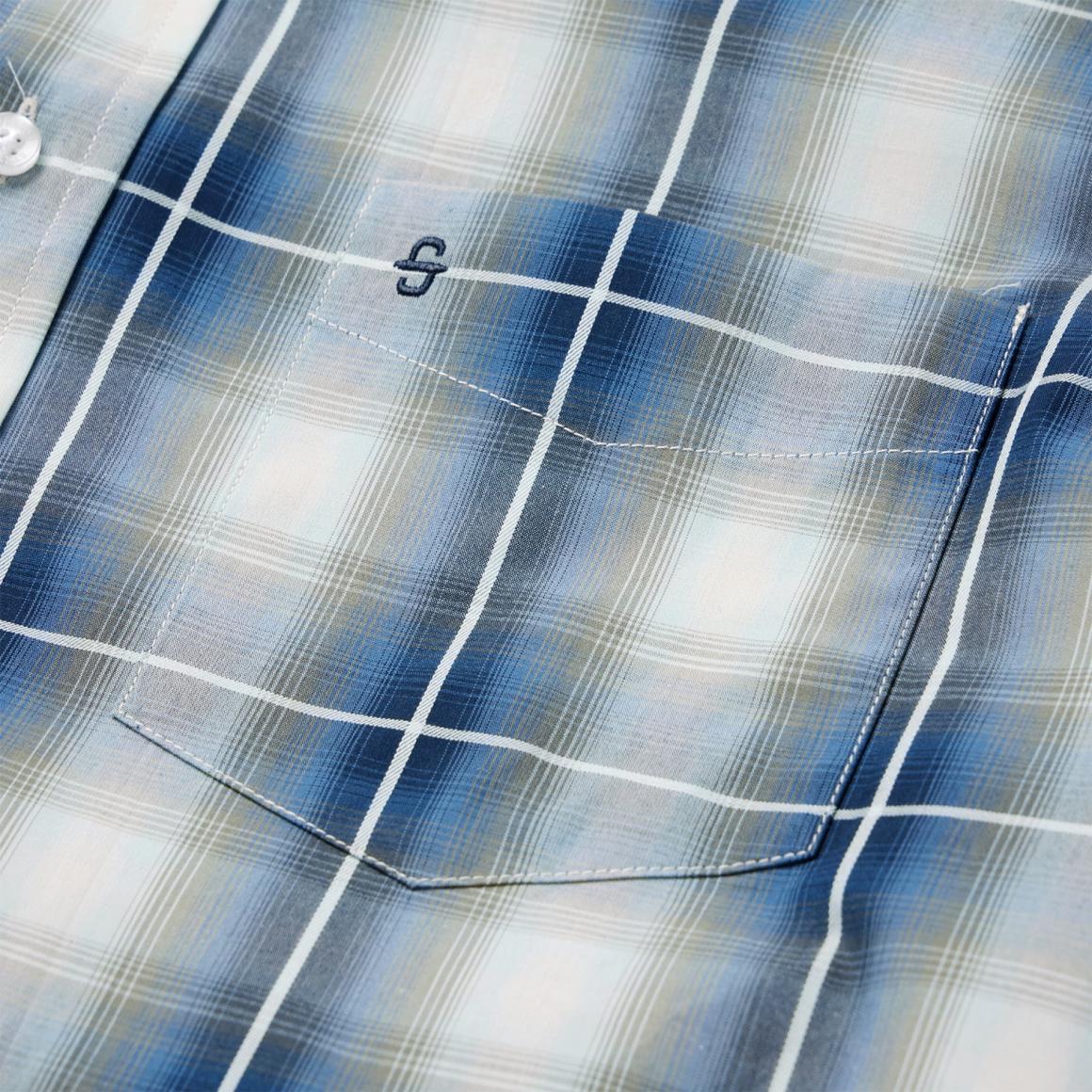 Crystal Plaid Button Down Shirt Blue | Men Stetson Classic Cut