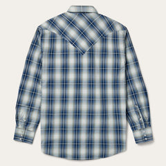 Crystal Plaid Western Shirt Blue | Men Stetson Classic Cut