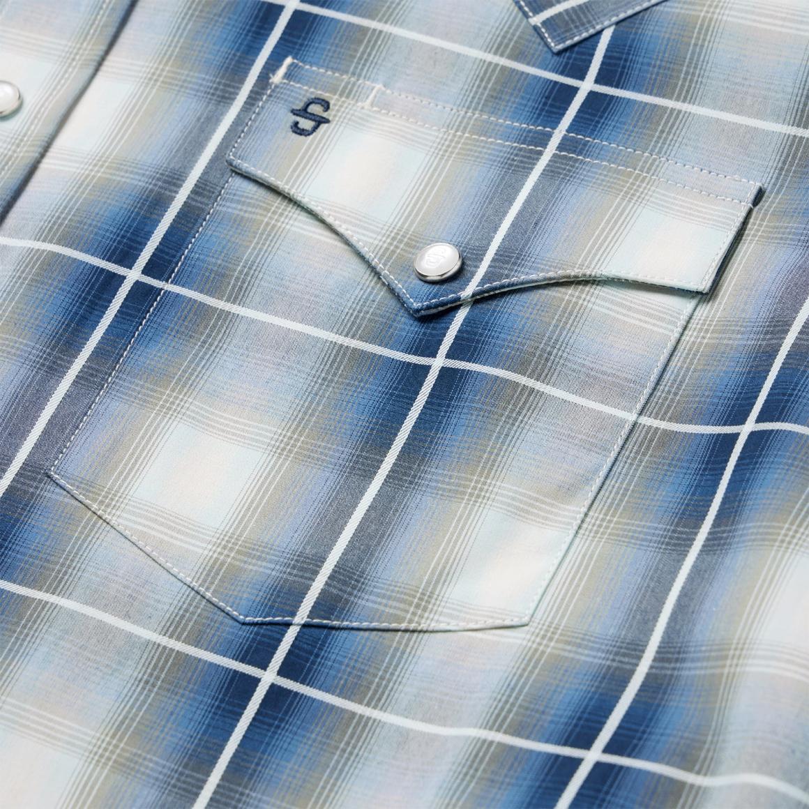 Crystal Plaid Western Shirt Blue | Men Stetson Classic Cut