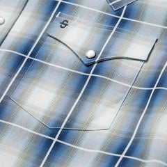 Crystal Plaid Western Shirt Blue | Men Stetson Western Shirts