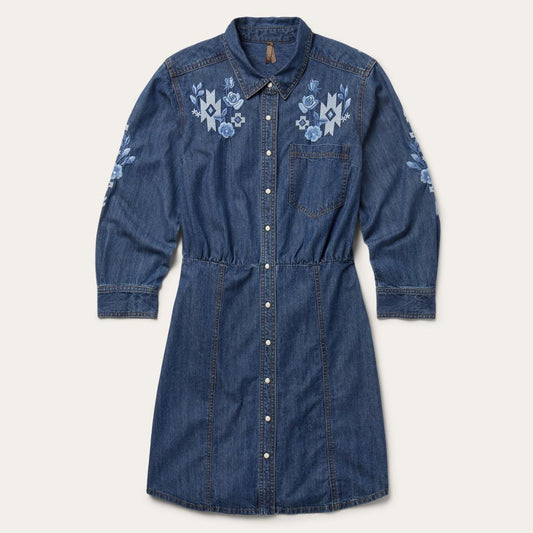 Dark Blue Denim Shirt Dress Blue | Women Stetson Mini