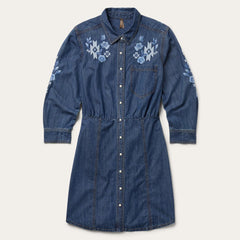 Dark Blue Denim Shirt Dress Blue | Women Stetson Mini