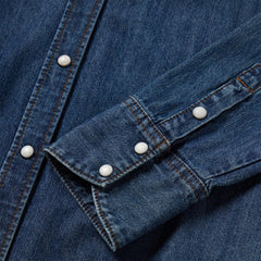 Dark Denim Snap Western Shirt Blue | Women Stetson Western Shirts