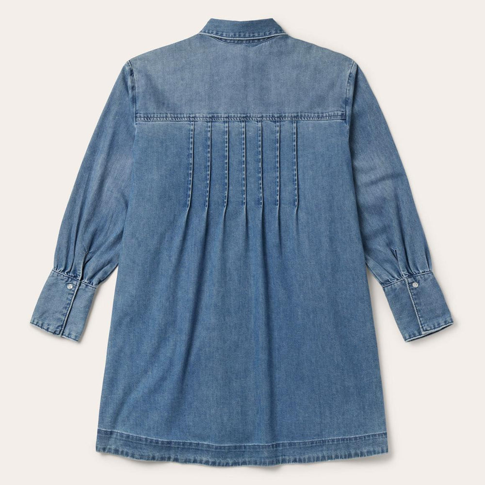 Denim Button Front Shirt Dress Blue | Women Stetson Mini