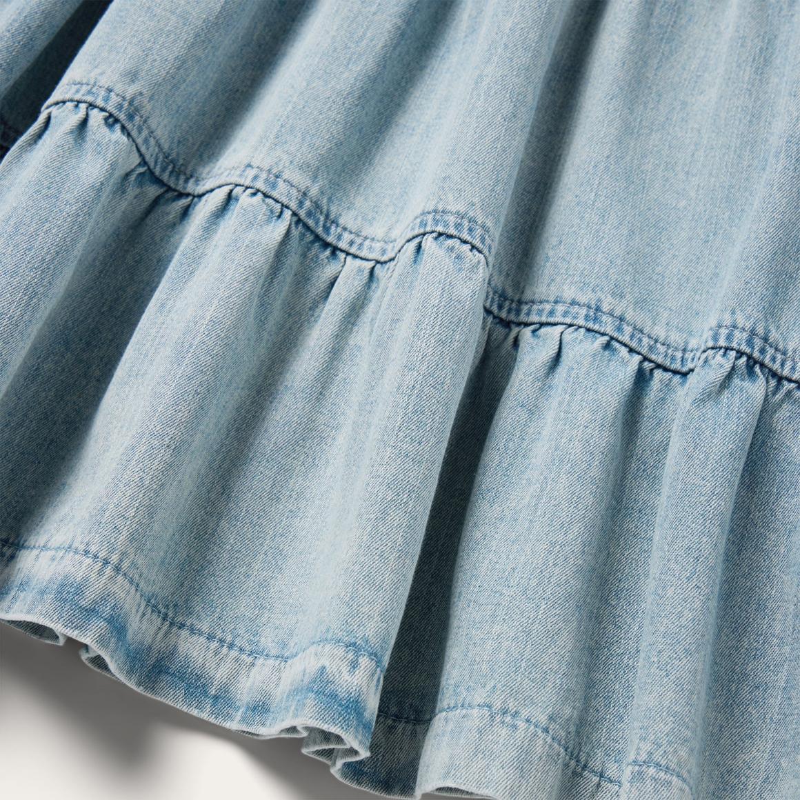 Denim Dress With Tiered Skirt Blue | Women Stetson Mini