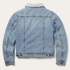 Denim Sherpa Lined Jacket Blue | Women Stetson Jackets