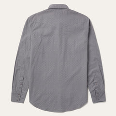 Diamond Print Western Shirt Grey | Men Stetson Modern Cut