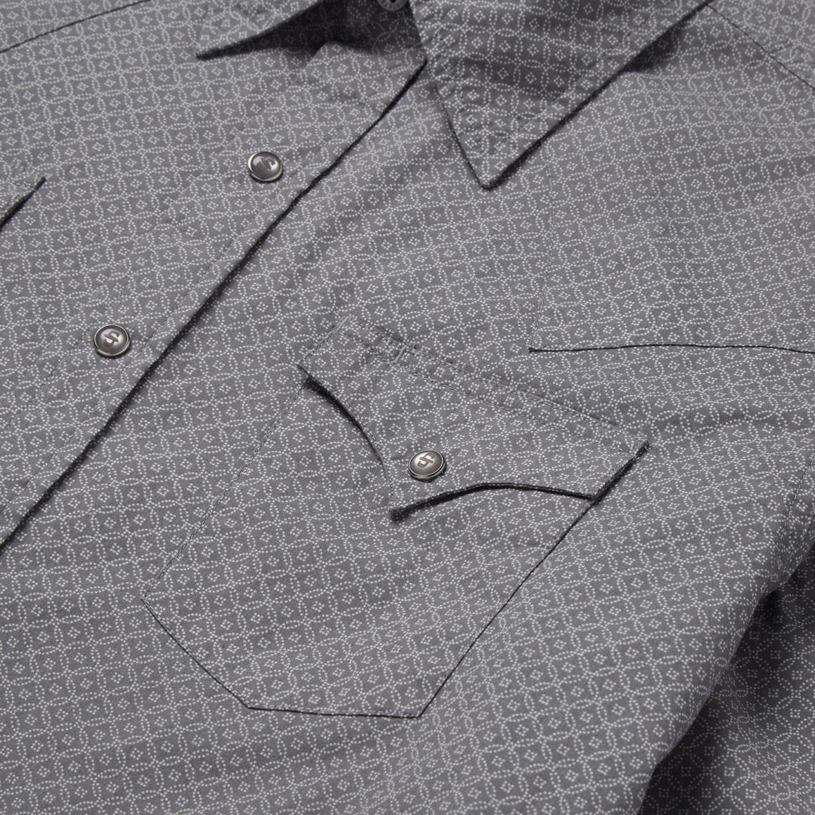 Diamond Print Western Shirt Grey | Men Stetson Western Shirts