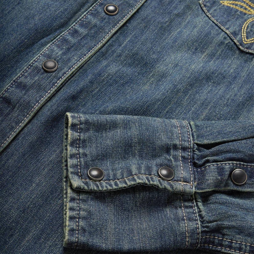 Dirty Denim Boyfriend Fit Shirt Blue | Women Stetson Denim Shirts
