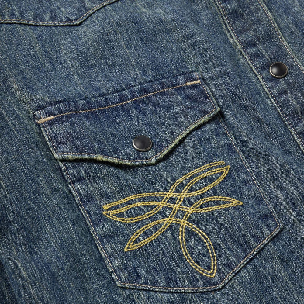 Dirty Denim Boyfriend Fit Shirt Blue | Women Stetson Western Shirts