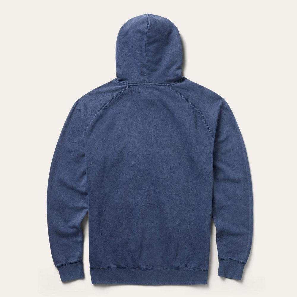 Distressed Logo Hooded Sweatshirt Blue | Men Stetson Sweaters &amp; Hoodies