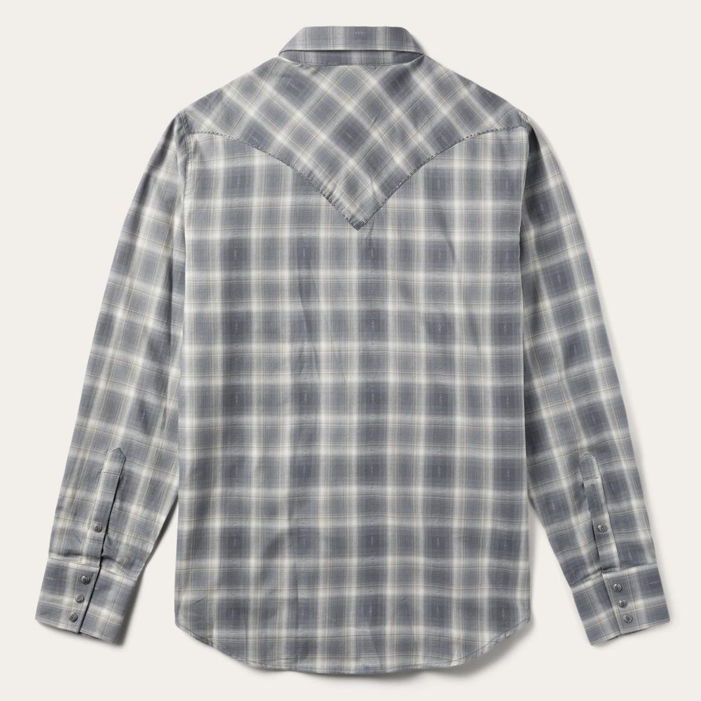 Dobby Twill Plaid Shirt Brown | Men Stetson Western Shirts