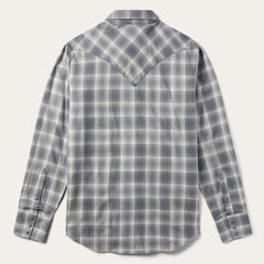 Dobby Twill Plaid Shirt Brown | Men Stetson Western Shirts