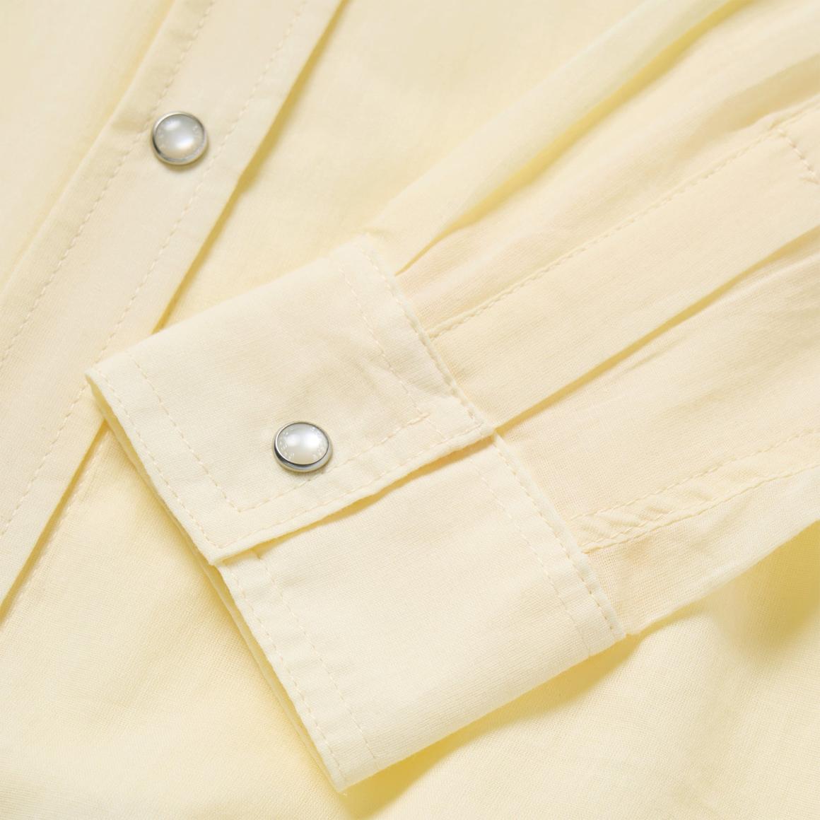 Embroidered Cotton Lawn Snap Front Shirt Yellow | Women Stetson Western Shirts