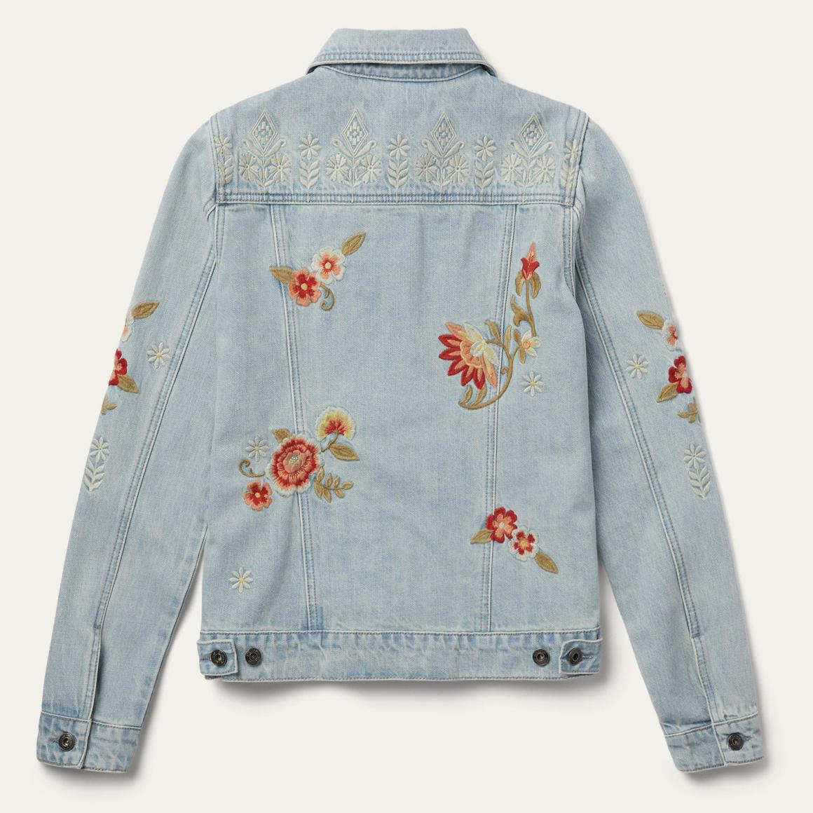Embroidered Denim Jacket Blue | Women Stetson Jackets