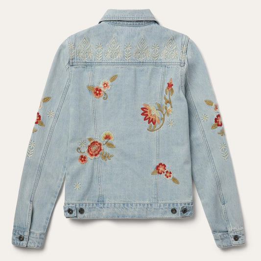 Embroidered Denim Jacket Blue | Women Stetson Jackets
