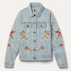 Embroidered Denim Jacket Blue | Women Stetson Jackets