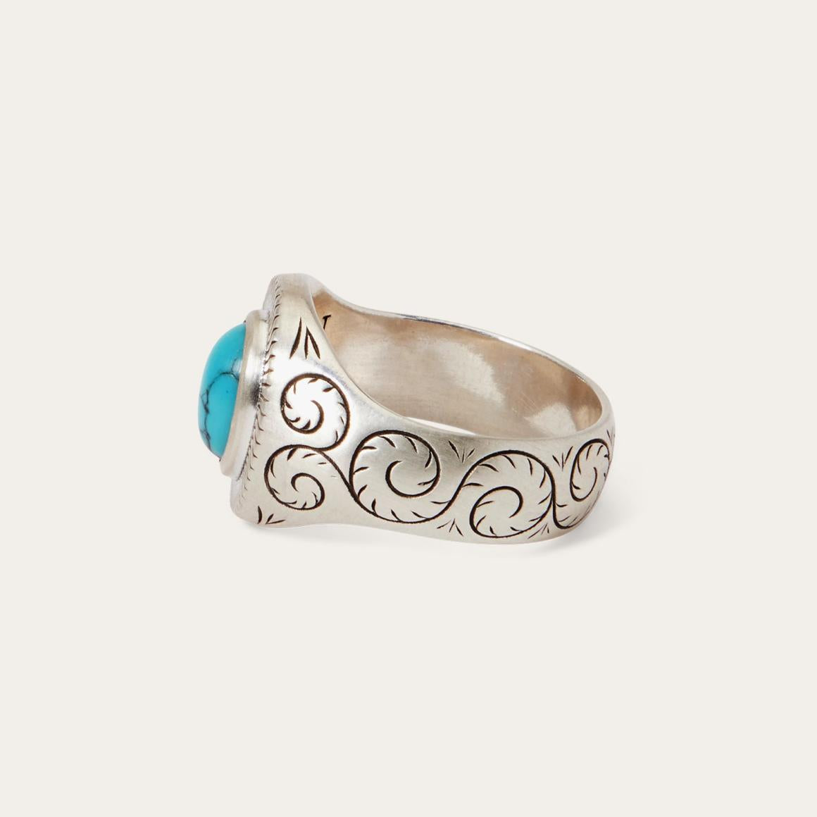 Filigree Ring With Turquoise | Men/Women Stetson Jewelry