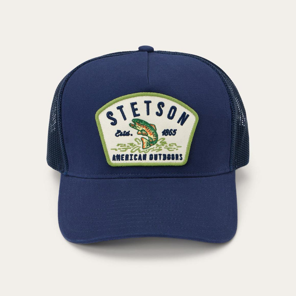 Fishing Patch Trucker Cap Navy | Men/Women Stetson Caps &amp; Truckers