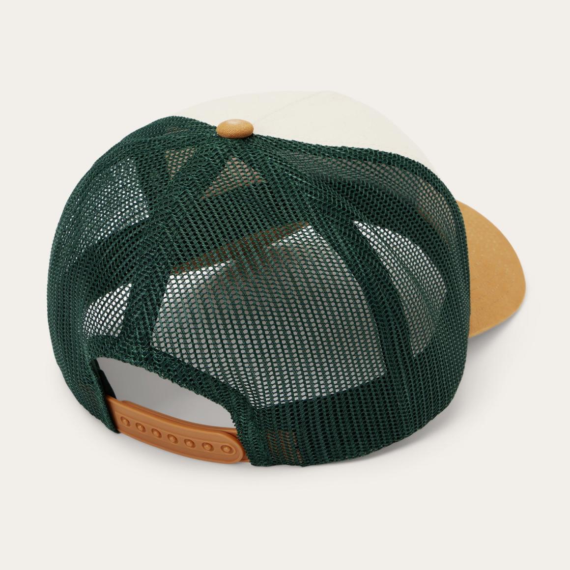 Fishing Patch Trucker Cap Off White / Tan / Green | Men/Women Stetson Caps &amp; Truckers