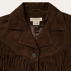 Fringe Suede Jacket Chocolate | Women Stetson Fringe Jackets