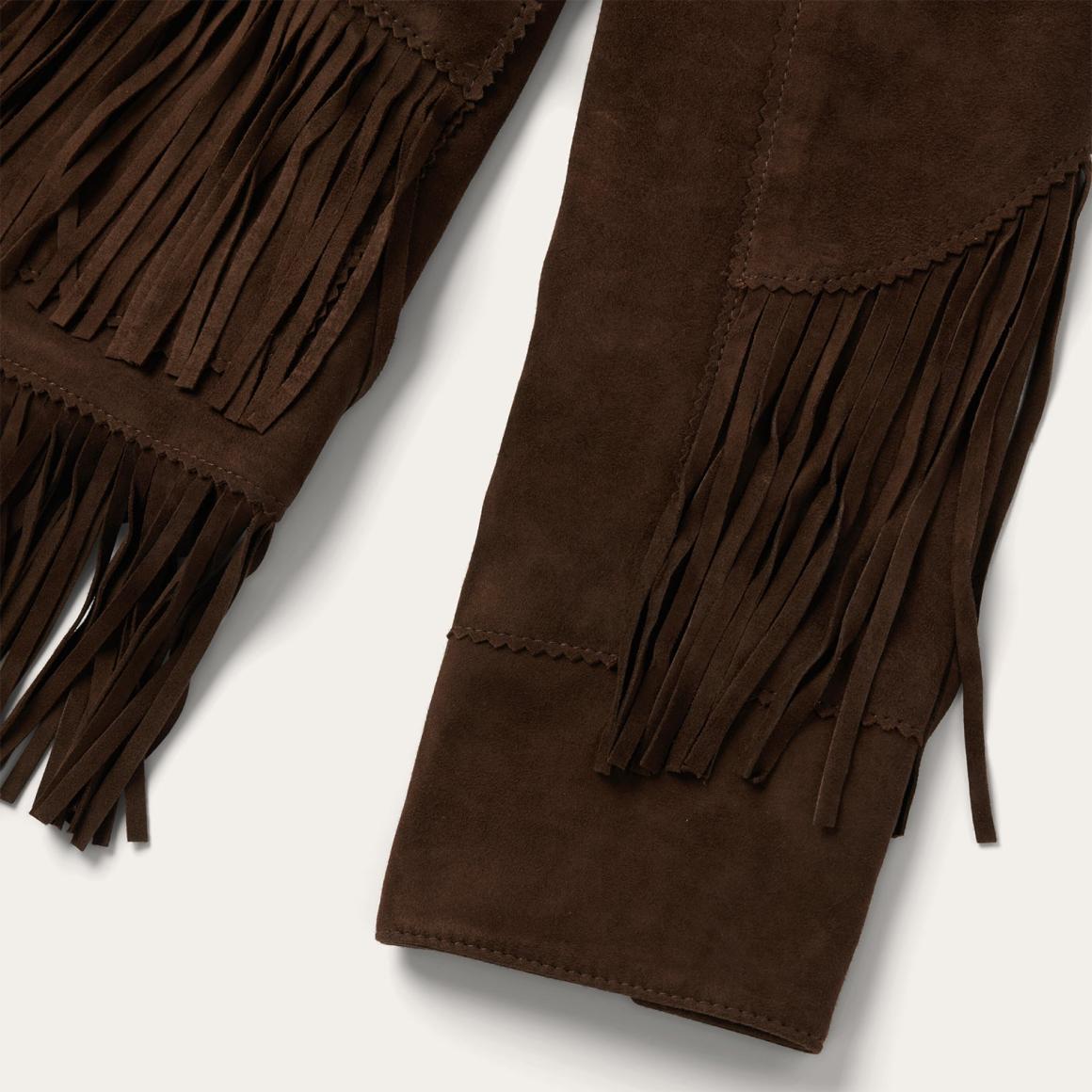 Fringe Suede Jacket Chocolate | Women Stetson Fringe Jackets
