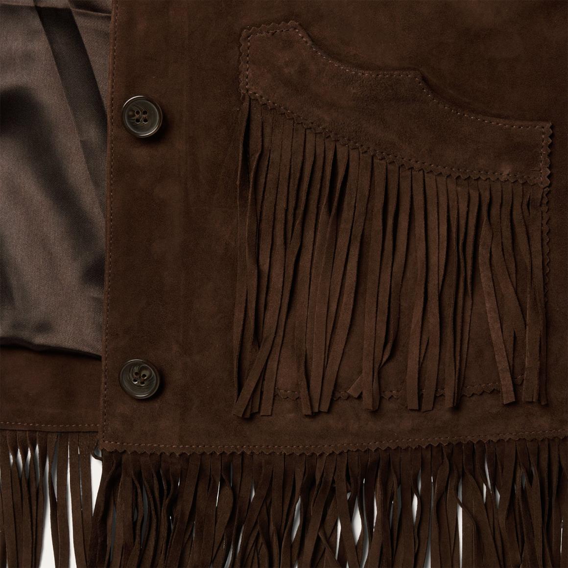 Fringe Suede Jacket Chocolate | Women Stetson Fringe Jackets