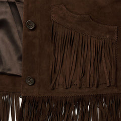 Fringe Suede Jacket Chocolate | Women Stetson Jackets