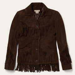 Fringe Suede Jacket Chocolate | Women Stetson Jackets