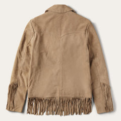 Fringe Suede Jacket Light Tan | Women Stetson Fringe Jackets