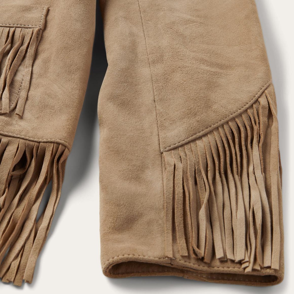 Fringe Suede Jacket Light Tan | Women Stetson Fringe Jackets