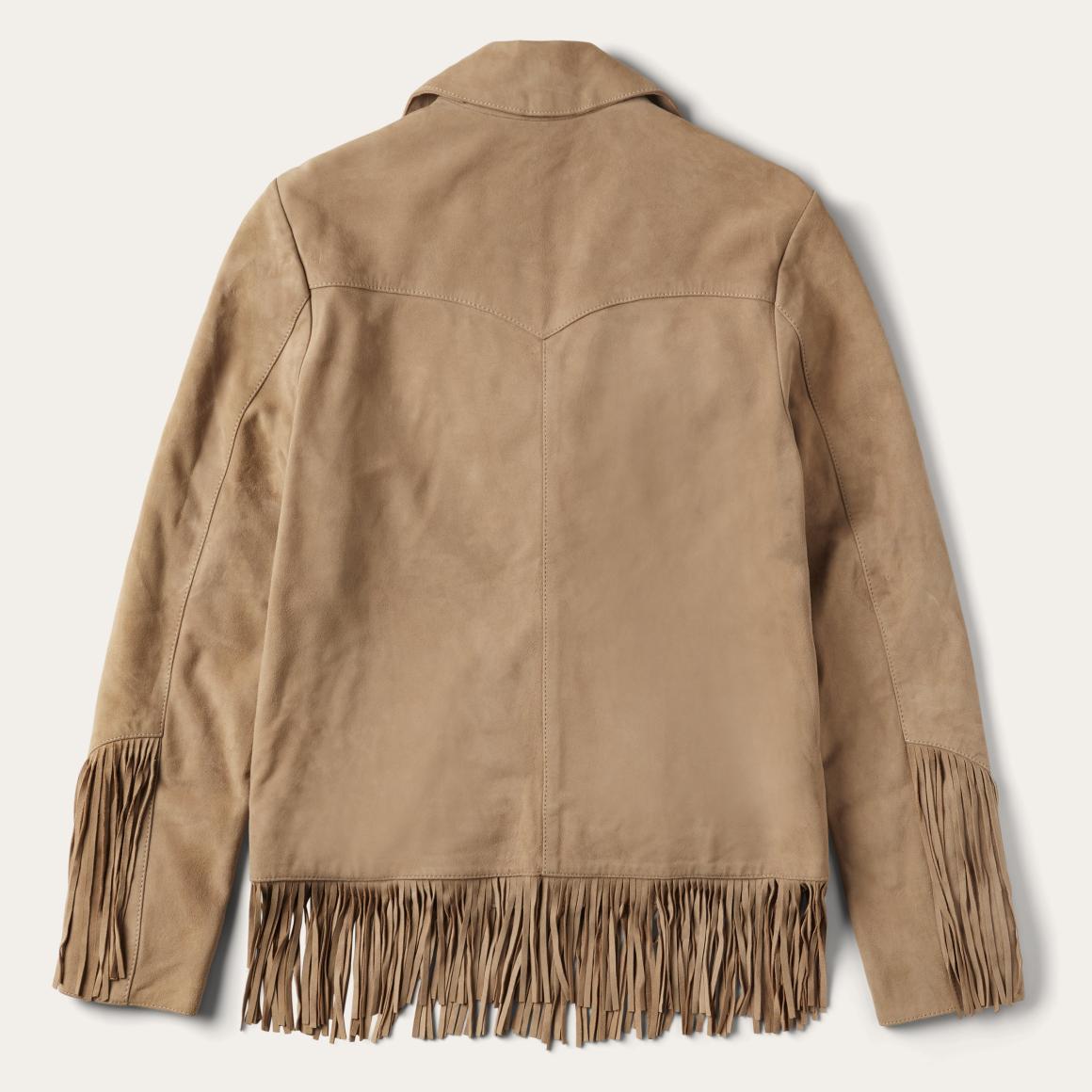 Fringe Suede Jacket Light Tan | Women Stetson Jackets