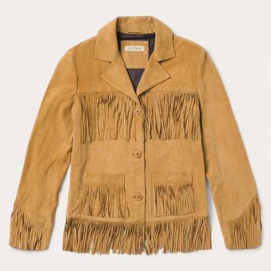 Fringe Suede Jacket Tan | Women Stetson Fringe Jackets