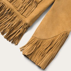 Fringe Suede Jacket Tan | Women Stetson Jackets