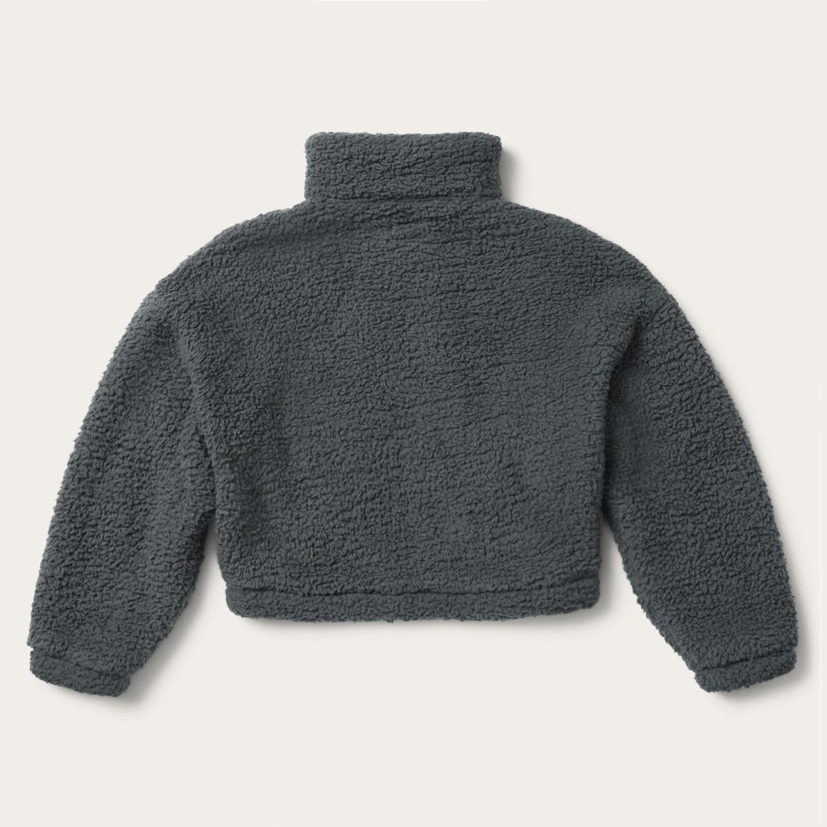 Fuzzy Teddy Bear Fleece Jacket Grey | Women Stetson Jackets