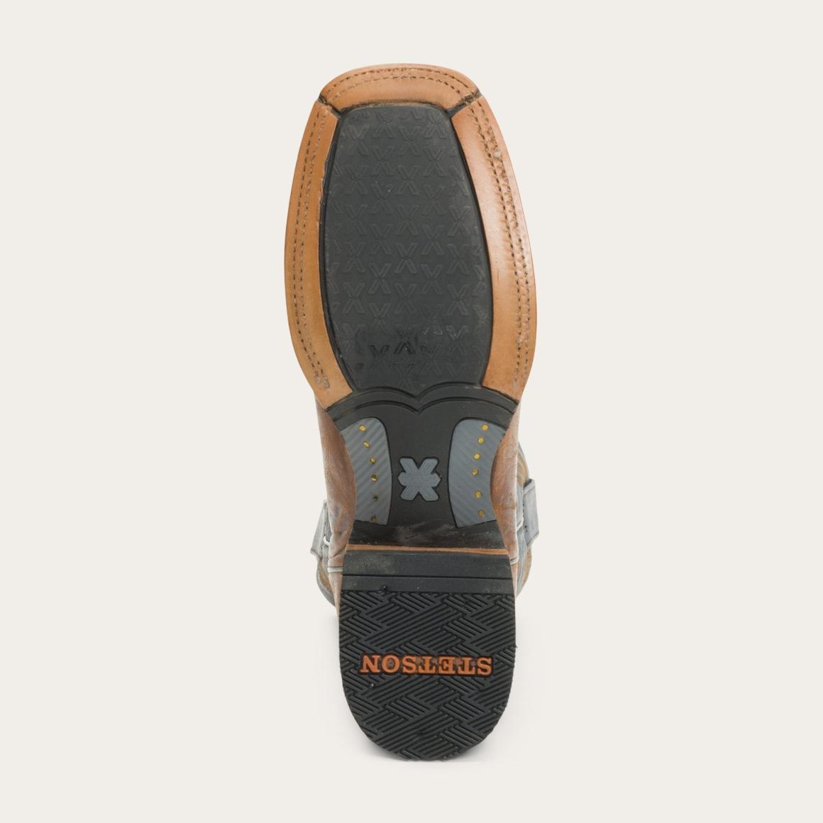 Goddard Burnished Blue &amp; Brown Leather Boot Brown | Men Stetson Western