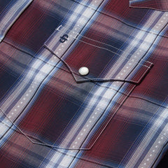 Good Luck Plaid Western Shirt Wine | Men Stetson Western Shirts