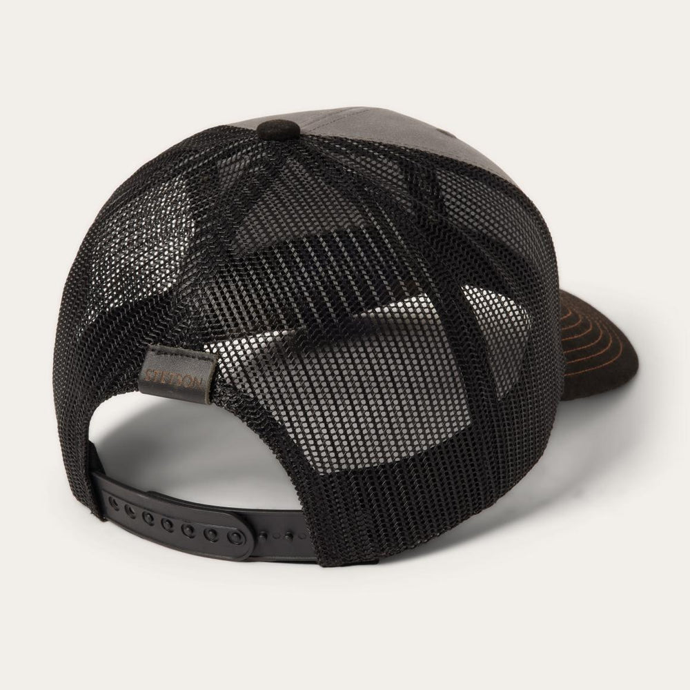Grey Heritage Script Trucker Cap Grey | Men/Women Stetson Caps &amp; Truckers