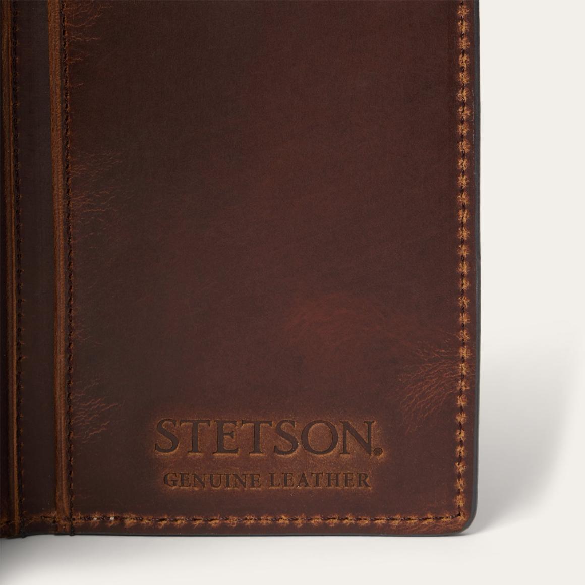 Hair-On-Hide Concho Checkbook Vintage Brown | Men Stetson Wallets