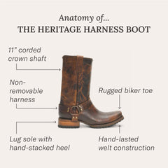 Heritage Harness Boots Waxed Brown | Men Stetson Western