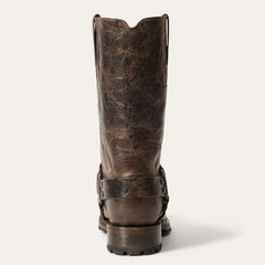 Heritage Harness Boots Waxed Dark Brown | Men Stetson Western