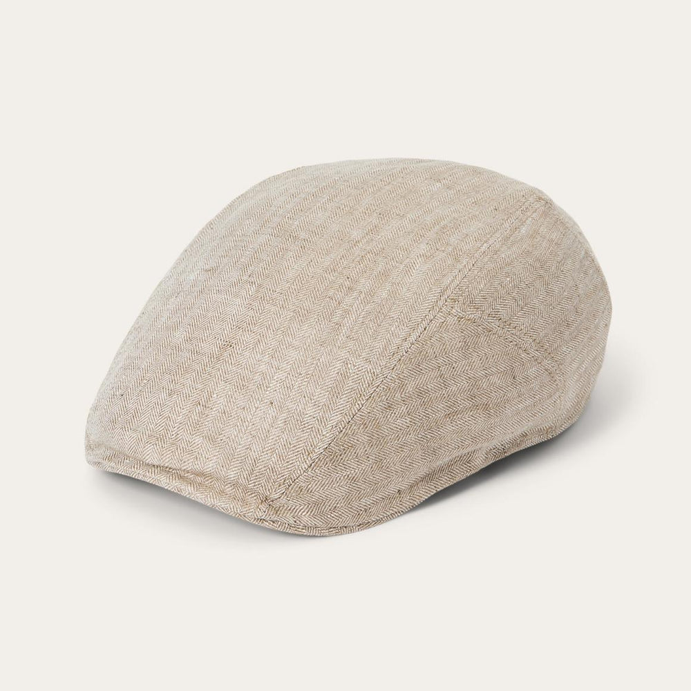 Herringbone Linen Ivy Cap Beige Herringbone | Men/Women Stetson Caps &amp; Truckers