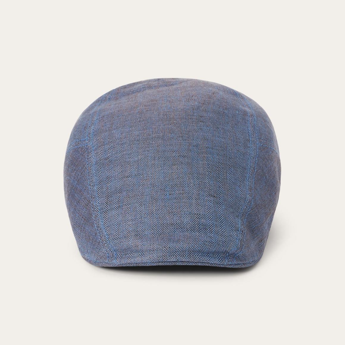 Herringbone Linen Ivy Cap Blue Herringbone | Men/Women Stetson Caps &amp; Truckers