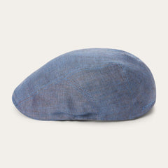 Herringbone Linen Ivy Cap Blue Herringbone | Men/Women Stetson Caps &amp; Truckers