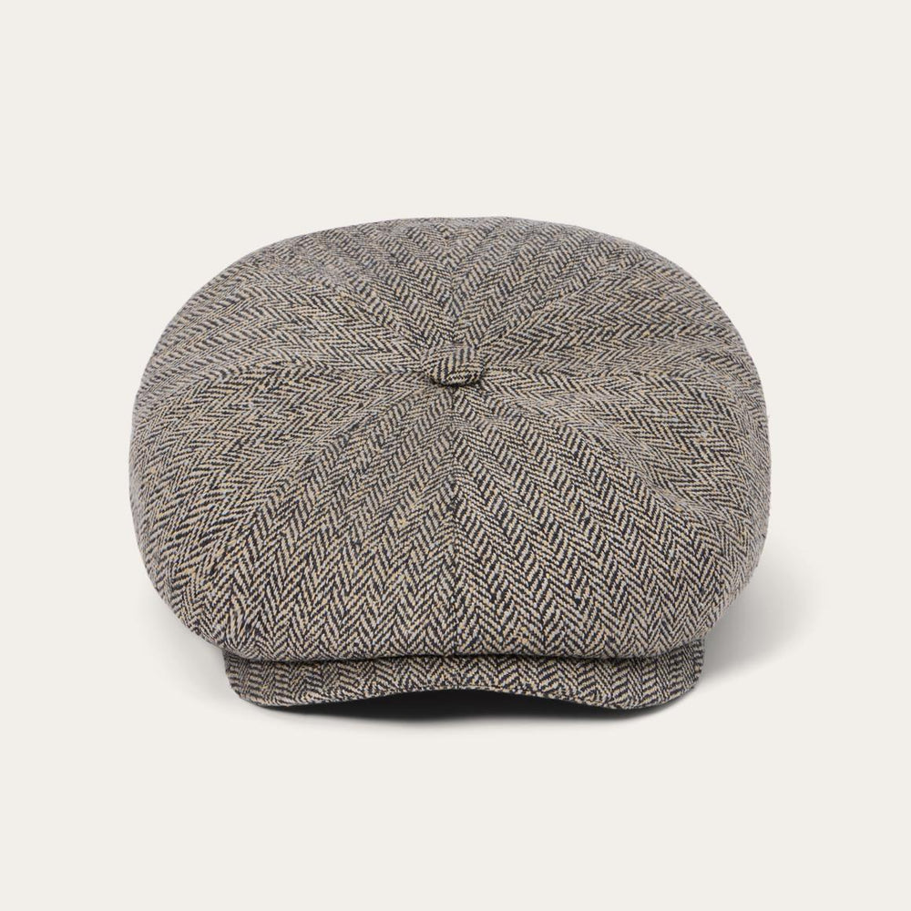 Herringbone Silk Hatteras Black/brown Herringbone | Men/Women Stetson Caps &amp; Truckers