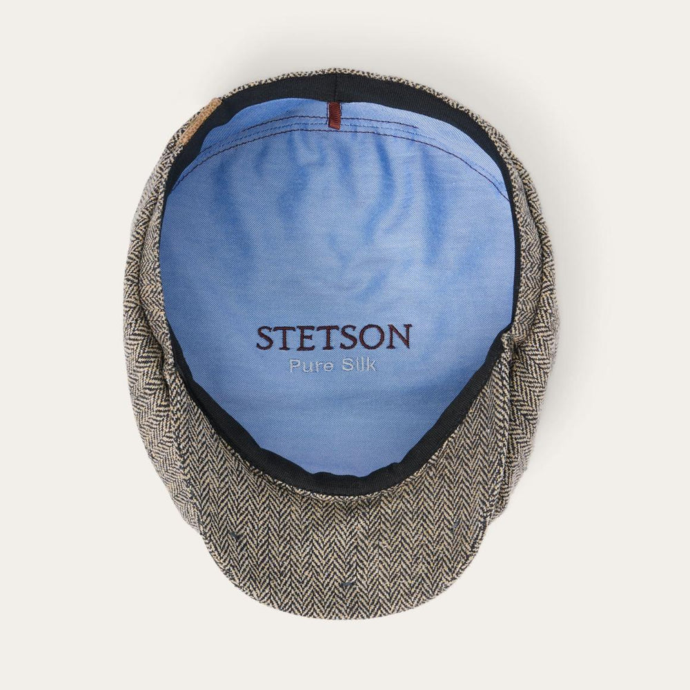 Herringbone Silk Hatteras Black/brown Herringbone | Men/Women Stetson Caps &amp; Truckers